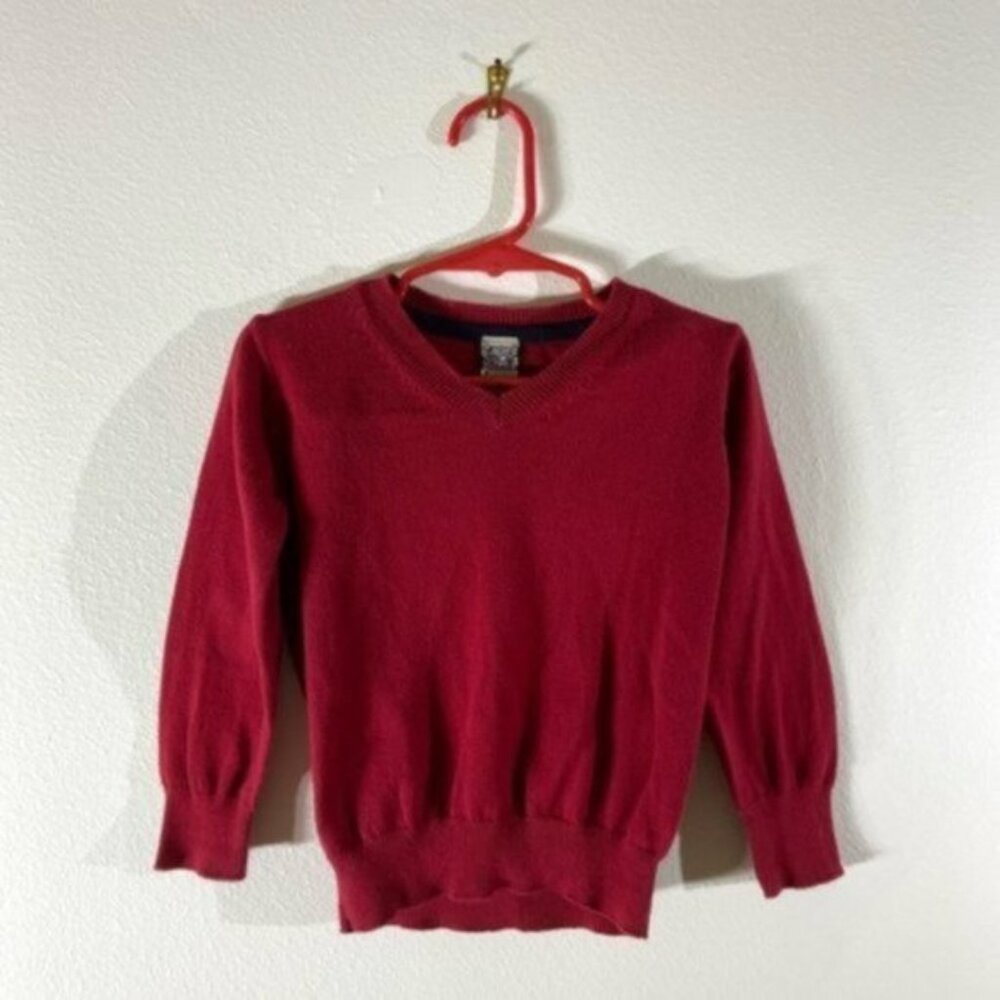 Tape A L’oeil Children’s V-neck Red Sweater.